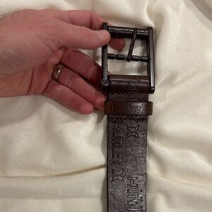 Hurley Dark Brown Faux Leather Belt